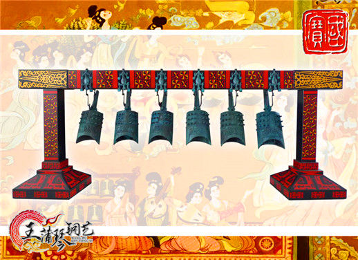 6件套仿古編鐘，小型特色樂器，民樂混音配套