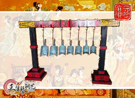 7件編鐘，觀賞裝飾編鐘，可發(fā)音編鐘
